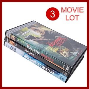 Bourne Identity Supremacy Ultimatum DVD Lot Matt Damon FullScreen Action Trilogy